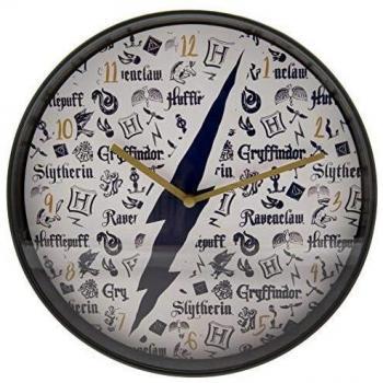 Pendule Harry Potter Horloge Affichage Luminescent avec Reliques de la Mort et Mouvement Quartz