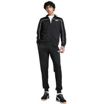 PUMA Trainingsset Poly Piping Suit (schwarz) – 2 Teile, Größe L