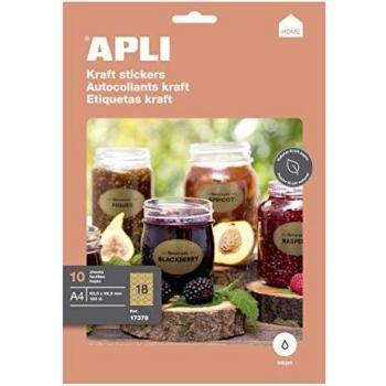 Set de 180 Étiquettes Ovales Kraft – Apli Home