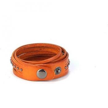 2 Snap Button Leather Bracelet