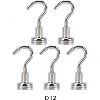 HILIFE 5 pcs Super Suction Hooks for Refrigerator and Wall Storage
