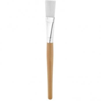 Appareil de soin du visage : brosse maniable en bois à tête plate