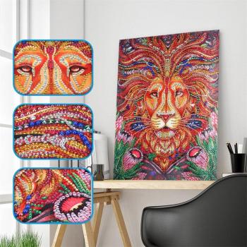 Crystal Lion Embroidery Set