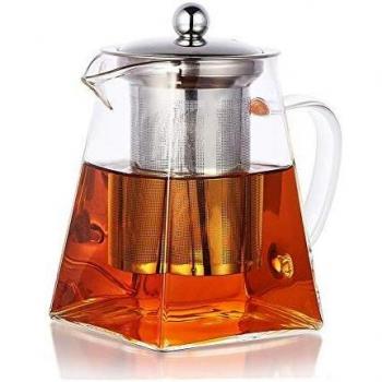 Tetera de Cristal con Infusor de Acero Inoxidable 700ML