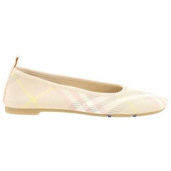 Elegant Burberry Check Ballerinas for Women, Size 8.5 US, Color: Pink