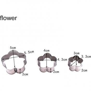 Round/Heart/Star/Flower Shaped Fondant Cake Mould & Cookie Cutter Set