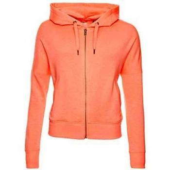 Superdry Sudadera con Capucha y Cremallera Studio Coral Fluorescente 38 – Mujer
