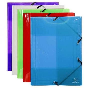A3 Elasticated 3 Flap Crystal Folder Set of 10