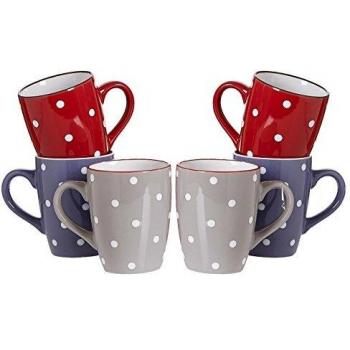 Ritzenhoff & Breker Kaffeebecher-Set Dots bunt Keramik 6 tlg