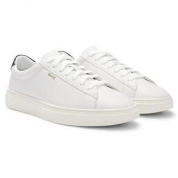 Boss Kieran Tennis Sneakers Bianche Da Uomo in Pelle