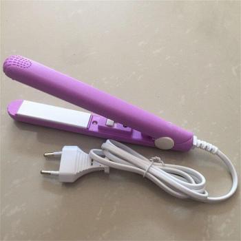 Travel Size Blue Hair Flat Iron with EU Adapter