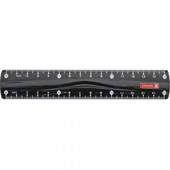 Brunnen Lineal 15 cm onyx