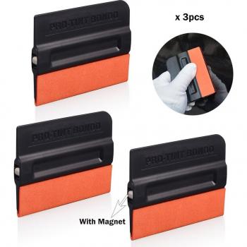 FOSHIO 3pcs No Scratch Suede Felt Wrap Tools