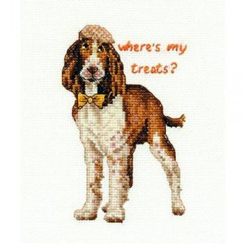 Cross Stitch Kit: Springer Spaniel, 14 Count, Multi Color – DMC
