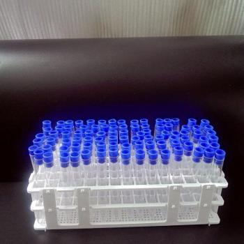 100 Count Test Tubes 13x100 mm (8 ml) with 1 Rack (90 Holes)