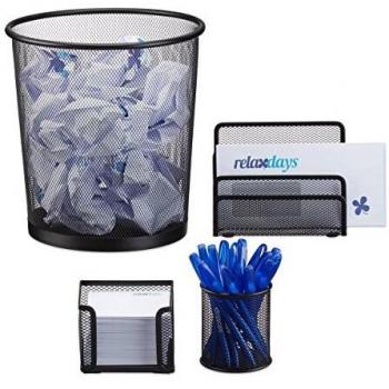 Set Bureau Métal Noir