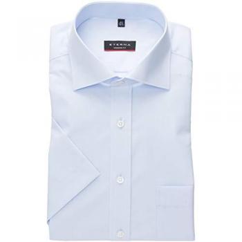Eterna Herrenhemd MODERN FIT, kurzarm, hellblau, Größe 40