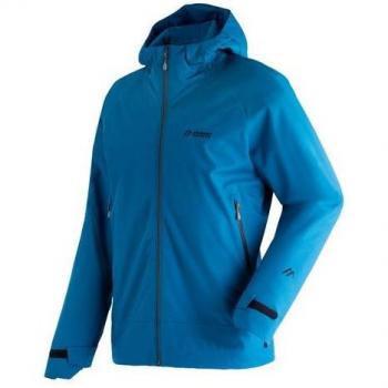 Maier Sports Herrenjacke Solo Tipo M, Regenjacke mit Kapuze, blau