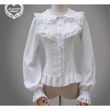 Girls’ Sweet Ruffle Blouse in Light Chiffon