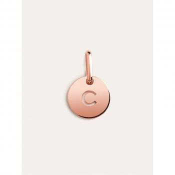 Colgante Inicial en Plata de Ley 925 con Acabado Baño de Oro Rosa
