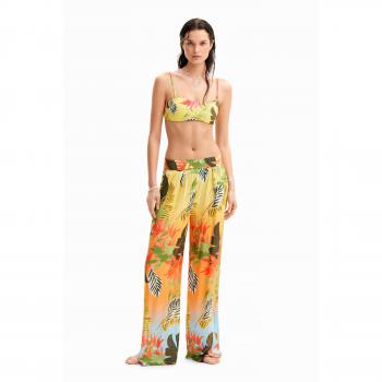 Calças Laranja Wide Leg
