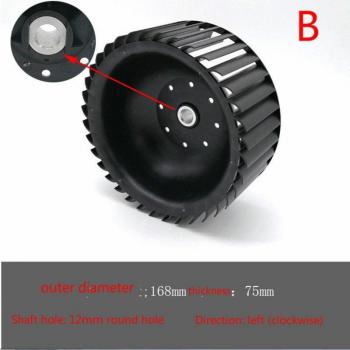 Roue éolienne haute pression 168mm en plastique pour ventilateur à pales multiples
