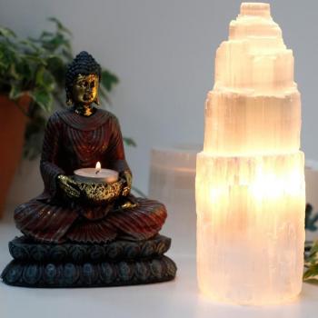 Natural Selenite Lamp
