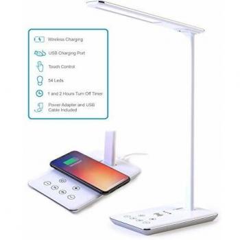 Fluxs Lámpara de Escritorio LED con Cargador Inalámbrico