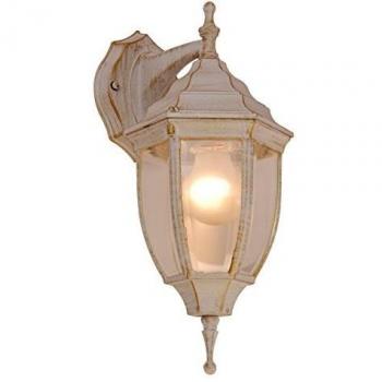 Applique da giardino 60W E27 colore bianco/oro patinato 230V IP44