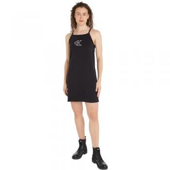 Calvin Klein Jeans Spaghettikleid »OUTLINED CK STRAPPY TANK DRESS«, mit Logoprägung