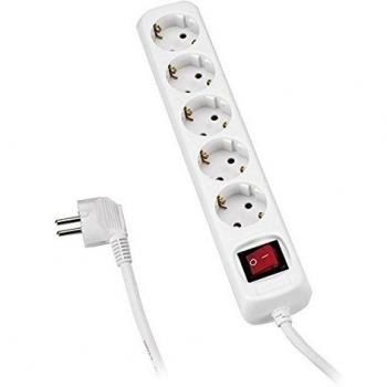 Regleta de 5 Tomas y Switch 1,5 m