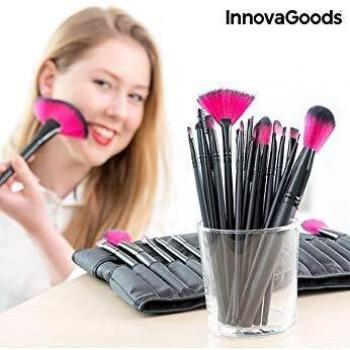 InnovaGoods 24-Piece Professional Makeup Brush and Pencil Set