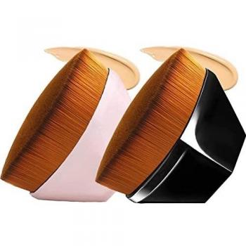 2 Pcs Flat Top Kabuki Foundation Brush Set