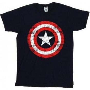 AVENGERS CAPTAIN AMERICA SCRATCHED SHIELD FLEECE‑BANDAGE TOP
