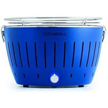 LotusGrill Bluetooth: barbecue da esterno portatile, colore blu, alimentazione con batterie ed USB (LG G34 U BL)