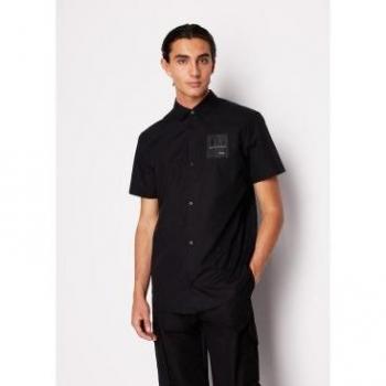 Armani Exchange Hemd 3DZC27 ZNXLZ 1200 Schwarz Slim Fit