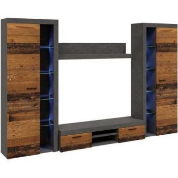 4-teilige Wohnwand Alvor XL mit LED-Option