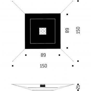 Lil Luxury 2 White Ceiling Light by Ingo Maurer