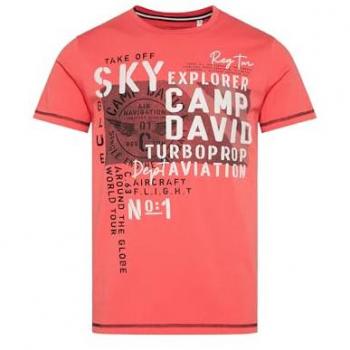CAMP DAVID Rundhalsshirt aus reiner Baumwolle