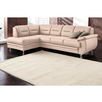 SIT&MORE Mailand L‑Form Ecksofa – Bettfunktion optional – Microfaser-Luxus