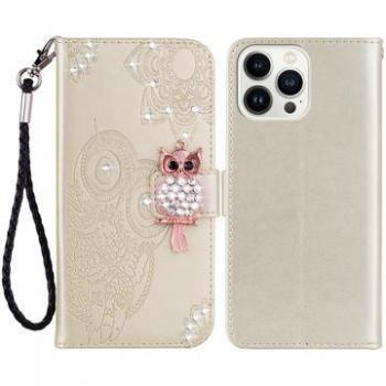IPhone 15 Pro Max Luxe Owl Rhinestone Wallet