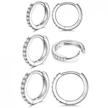 Set Orecchini Donna 3 Paia Argento 925 Lihelei