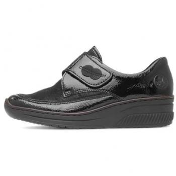 Zapato de mujer Rieker con velcro y piel
