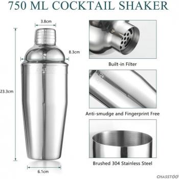 Professional Cocktail Shaker Set 750ml 8 pcs Bar Tools
