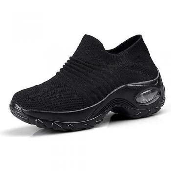 Scarpe da Ginnastica Donna Corsa Fitness Mesh Sneakers Basse per Gym 42 Nero/Viola