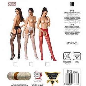 Passion: Ouvert-Strumpfhose S006, schwarz