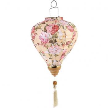 Waterproof Mid‑Autumn Flower Pattern Lantern – Silk Pendant