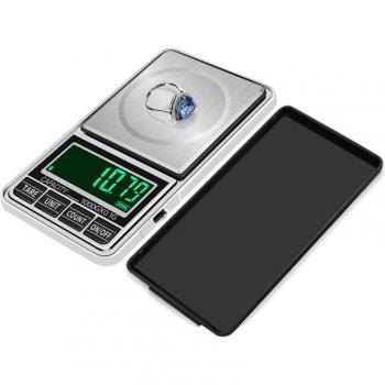 Präzisions Schmuckwaage USB-Ladung 100g/200g/300g/500g 0,01g Digitale Skala
