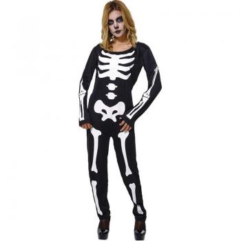 Disfraz de Esqueleto Skelita Brillante para Mujer