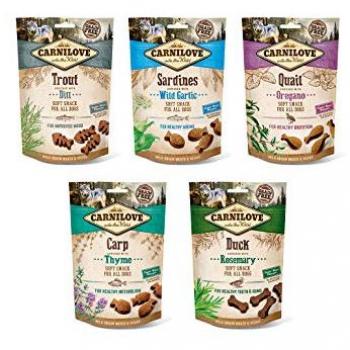 Biscoitos Carnilove Soft para Cães Carpa e Tomilho 0.2 KG